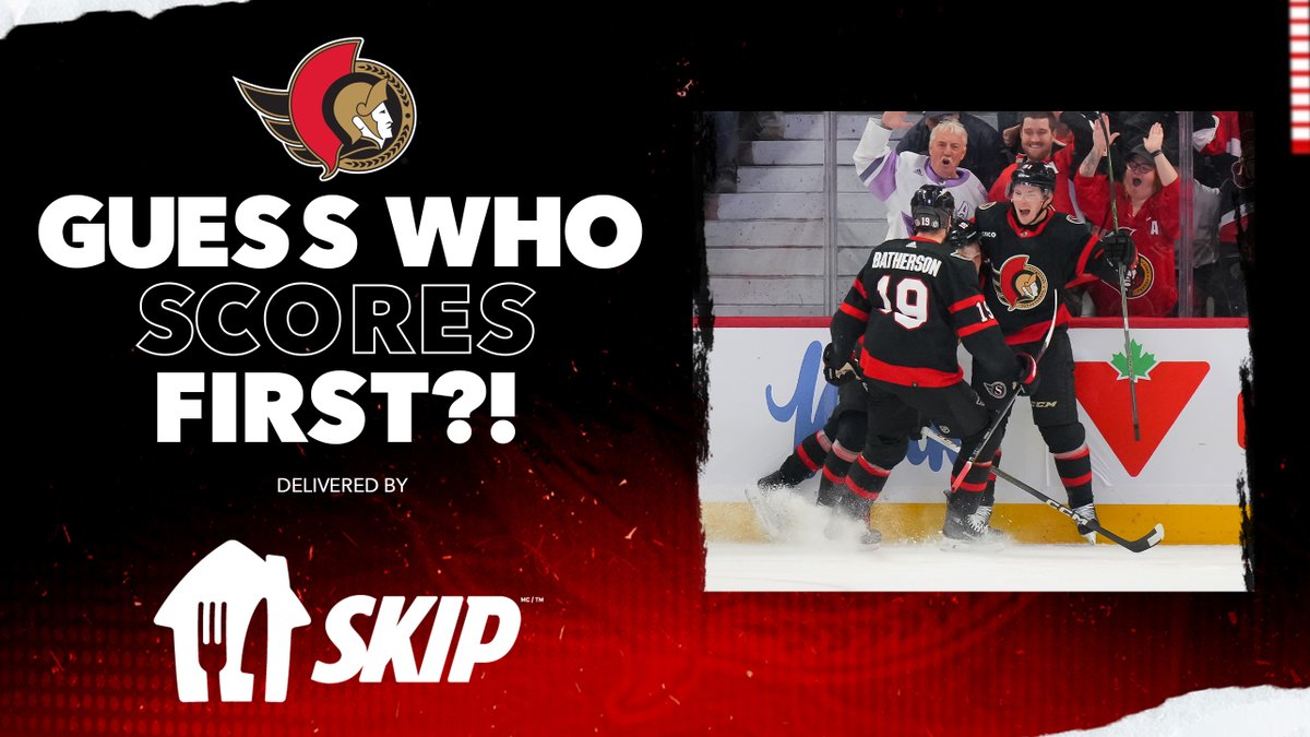 Senators's tweet photo. #Sens fans!!

@SkipTheDishes is giving fans the chance to win a $50 gift card every home game with the First Goal contest!

Who do you have scoring first this evening? 👇 https://t.co/pxteTLqbML