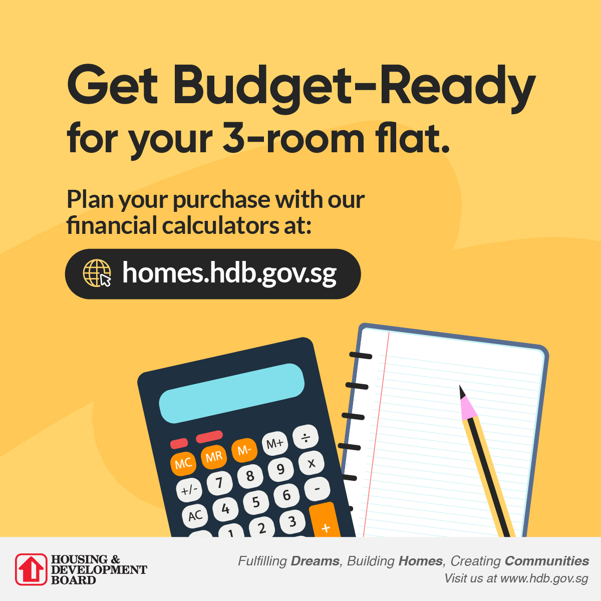 SingaporeHDB's tweet photo. Looking for a 3-room flat this sales launch? Here’s what the sums could look like.
Head over to https://t.co/qvTZ5yKefO to find out more about the grants and schemes available for first-timer families, and use our financial calculators to plan your purchase. #BTOgether https://t.co/2mU6a67vkf