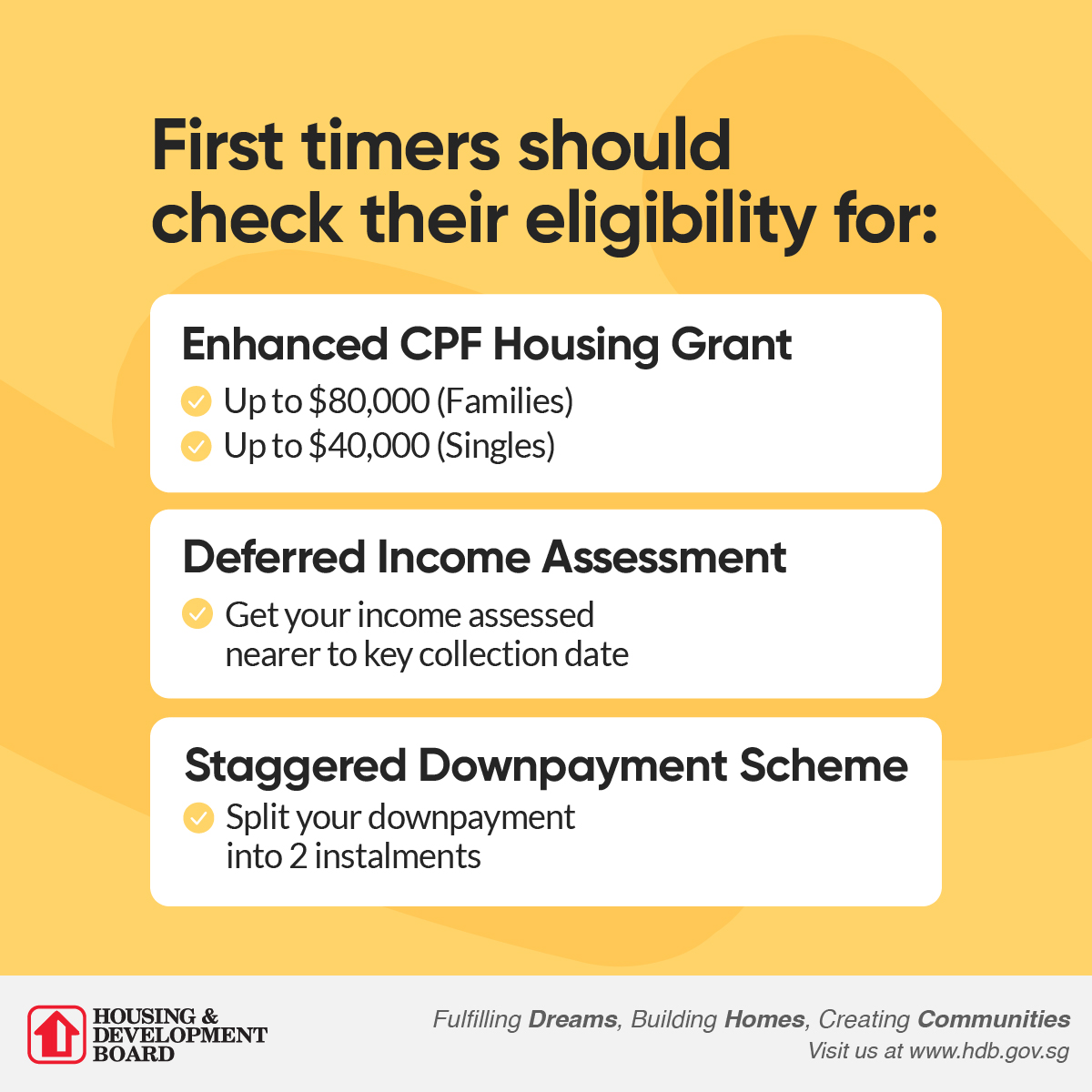 SingaporeHDB's tweet photo. Looking for a 3-room flat this sales launch? Here’s what the sums could look like.
Head over to https://t.co/qvTZ5yKefO to find out more about the grants and schemes available for first-timer families, and use our financial calculators to plan your purchase. #BTOgether https://t.co/2mU6a67vkf