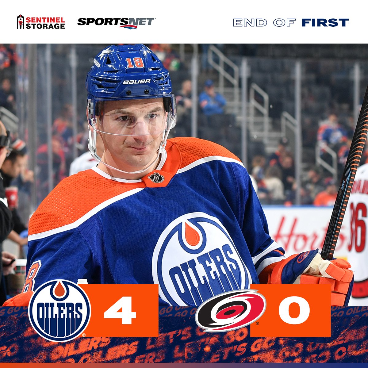 EdmontonOilers's tweet photo. Came out with something to prove. 

@sentinelstorage | #LetsGoOilers https://t.co/QQ94owFhRX