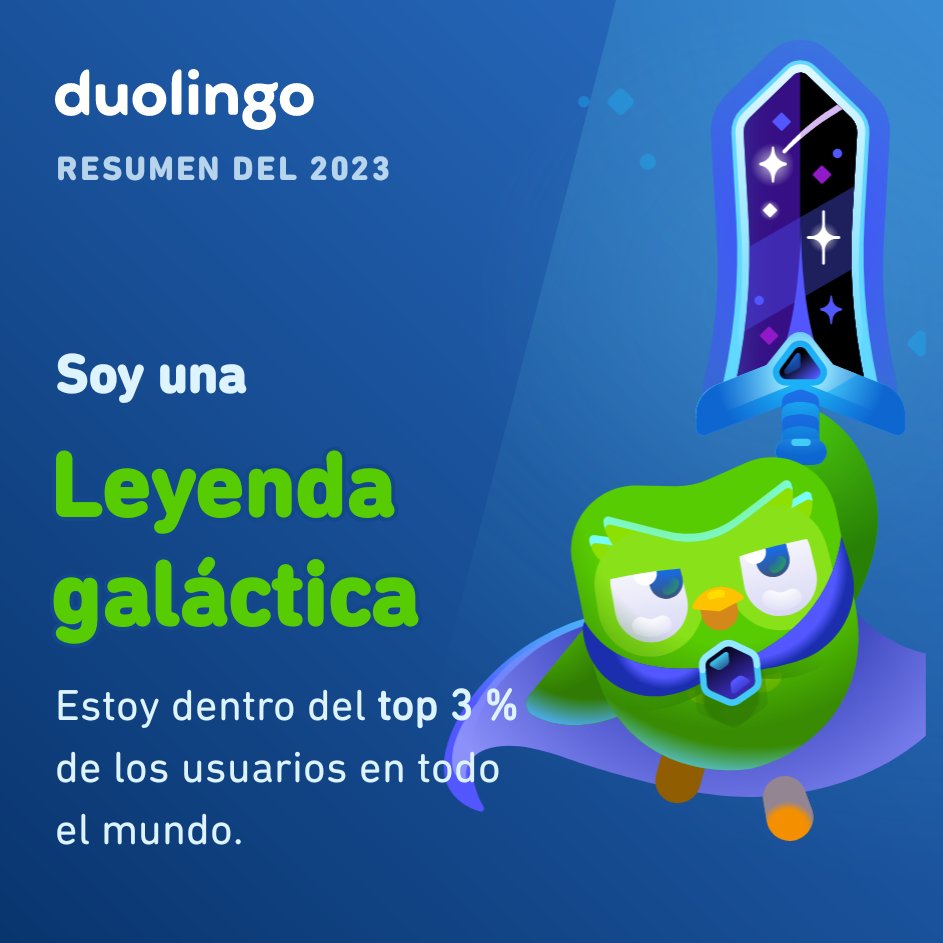 vick_jgar's tweet photo. ¡Soy una leyenda galáctica! ¿Qué tipo de usuario de Duolingo son ustedes? #Duolingo365 https://t.co/RU8h2oON9s