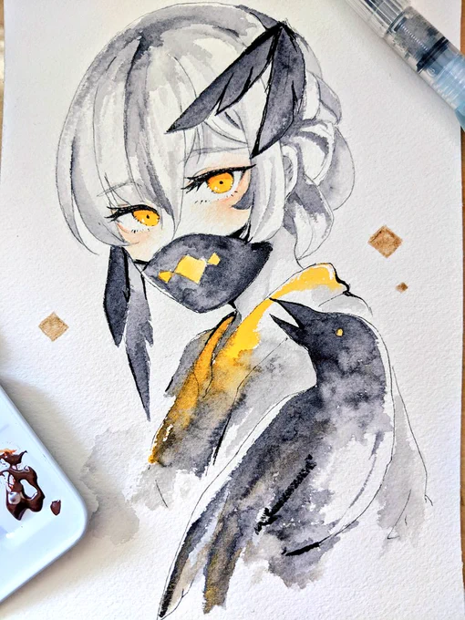 still really like this old watercolor thing I did, I miss painting ; v; 