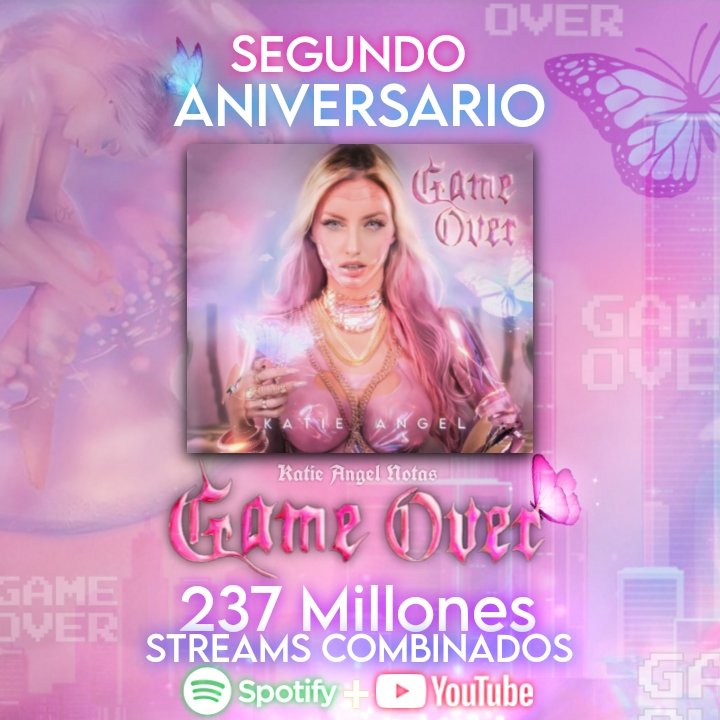 KatieAngelNotas's tweet photo. #KatieAngelNotas
🩷"Game Over"🦋🫧 el segundo Álbum 💿 de @IamKatieAngel esté mes celebra su segundo aniversario de estrenó, actualmente reúne 237 Millones de streams combinados entre Spotify+YouTube.
Info por @KatieAngelToday
#KatieAngel #Preciosuras #KatieAngelTV #GameOverKA https://t.co/2wERMvlutP