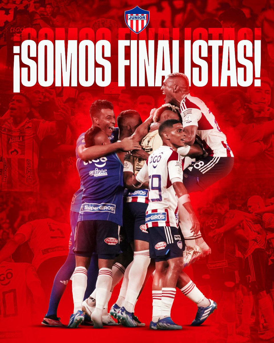 JuniorClubSA's tweet photo. 🔥🦈 ¡SOMOS FINALISTAS!

#VamosJunior🔴⚪️🔵 https://t.co/Wknd8I5DLL