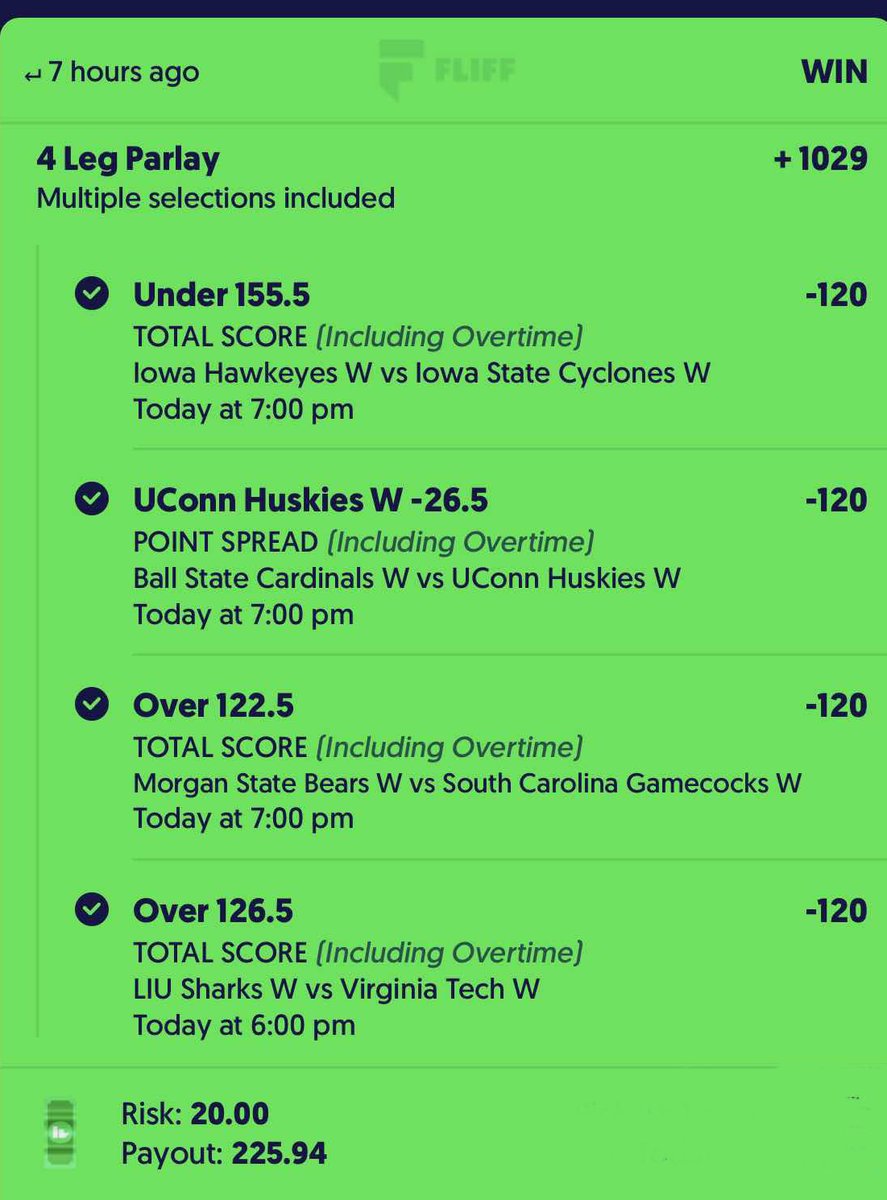 chueypicks's tweet image. WNCAA &amp;gt;&amp;gt;&amp;gt; NCAAB 🤝👀

@MetroPassMike with the 4-pick cash today 🚨
14-3 on last 17 women's plays! 

for more wncaa hit the link in bio! 
#SWT #Fliff #Prizepicks #PrizePicksNBA #ncaabasketball #iowahawkeyes #basketball #bettingtwitter #bettingtips