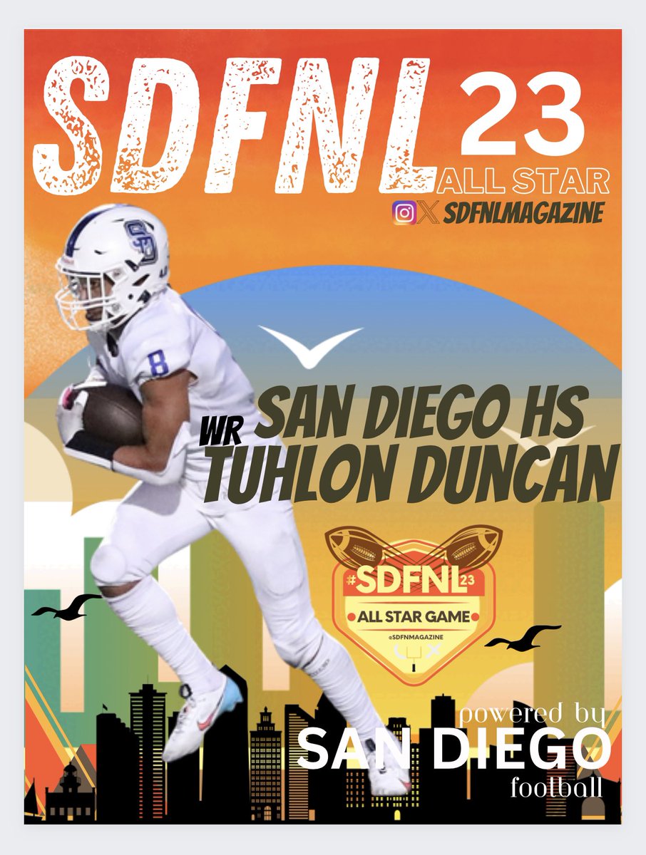 SDFNLMagazine's tweet photo. SDFNL All Star Roster Alert: @CaversAthletics @TuhlonD brings his WR skills to the 2023 SDFNL All Star Game.  #sdfnlallstar23 https://t.co/hAIhiXp59s