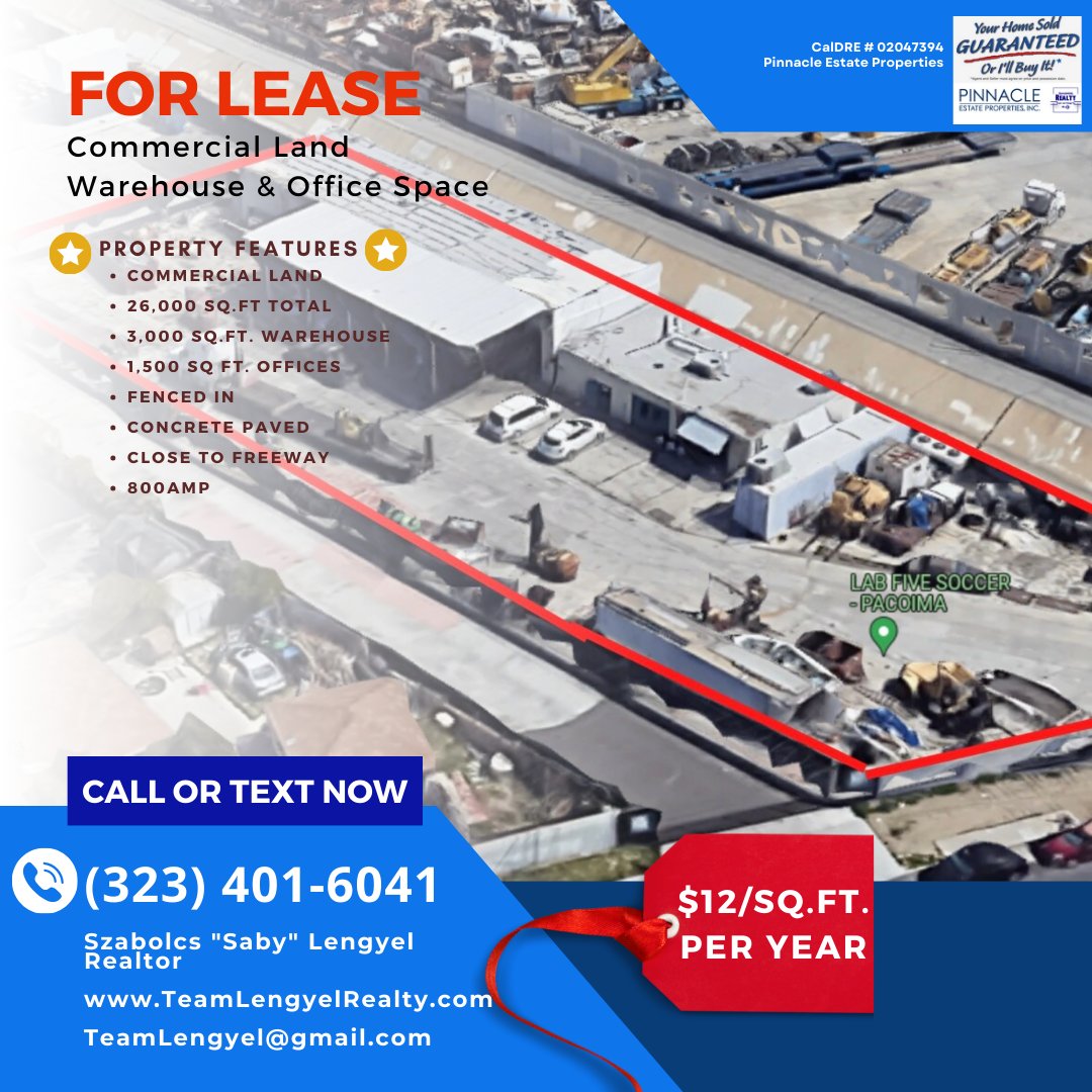 LOOKING FOR A LEASED PROPERTY? (323) 401-6041 Team Lengyel/Pinnacle Estate/Properties/CalDRE#02047394 #teamlengyel #SecondMileService #warehouse #areaexpert #realestate #realestateagent #office #space