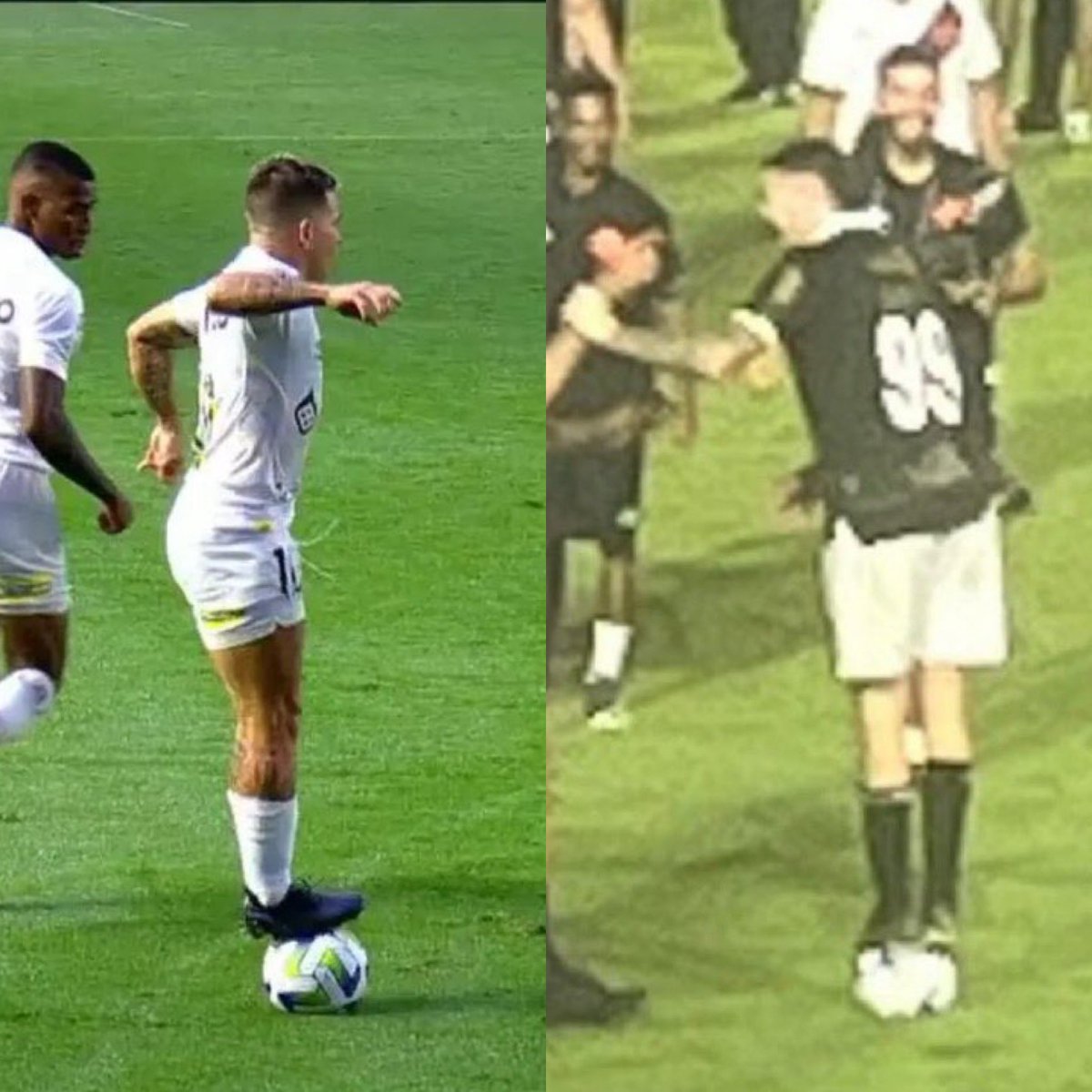 AtaqueFutbolero's tweet photo. Pablo Vegetti burlándose de Yeferson Soteldo, tras salvarse con el Vasco del descenso y MANDAR a la B al Santos.

Cine total. 🇦🇷🚬 https://t.co/8toVZ2cIHM