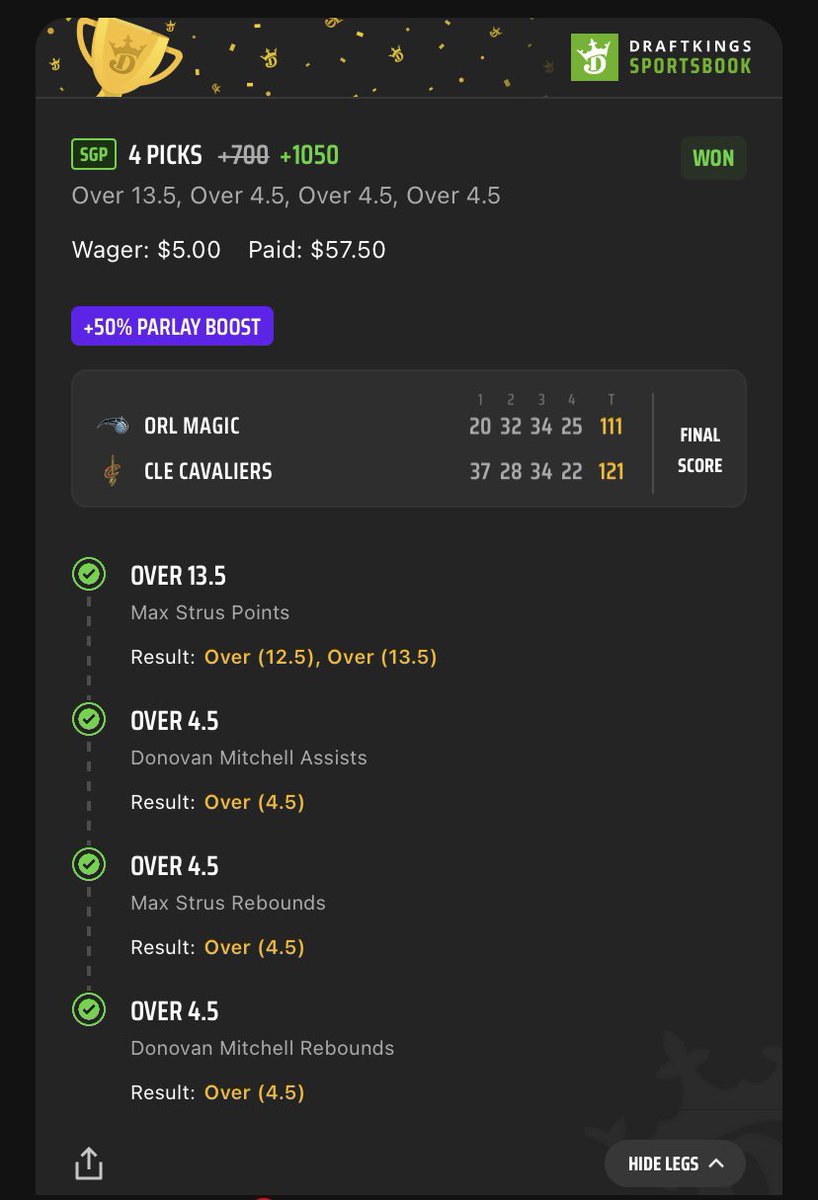 BrandonByCtown's tweet photo. @CodyBrownBets Thanks for the data duel @CodyBrownBets ! https://t.co/GPyNXH27sX