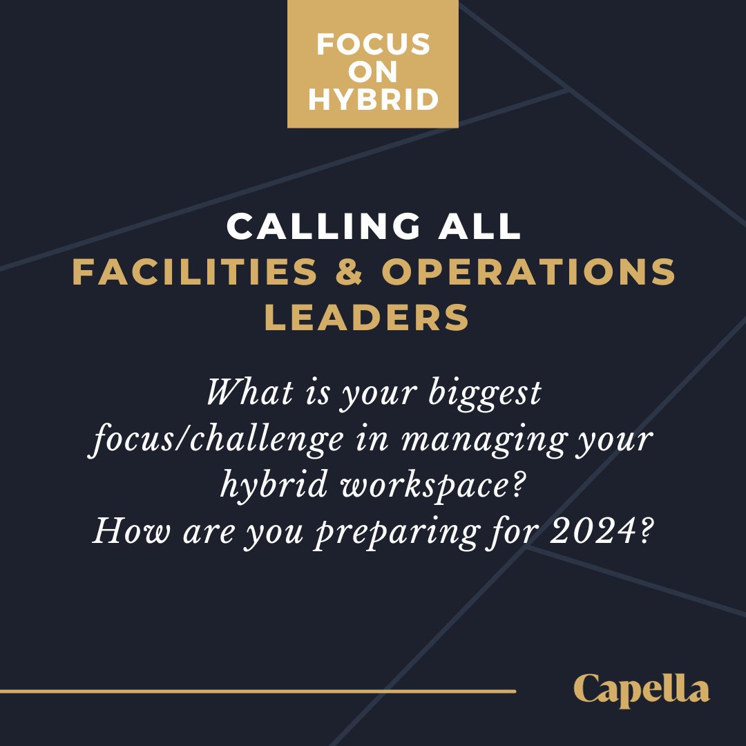 To our friends and clients in Facilities Management....

What is the biggest challenge you face managing your hybrid workspace? If you could waive your magic wand, what would be on your wish list for 2024 to help with that challenge?