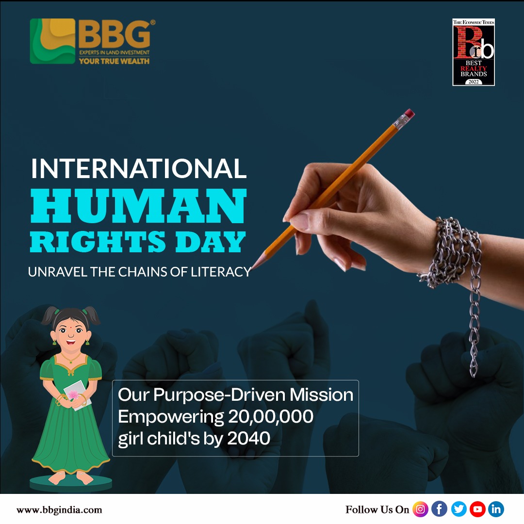 'Empowering Women, Celebrating Rights! 💪✨ Happy Human Rights Day! #Equality #HumanRightsDay #BBGFoundation #EmpowerGirlChild #womanrights💪 #BBG #Empowerment #BBG #bbgtruewealth #bbgbangarutalli #bangaruthalli #bharosa #women #girlchild #womenempowerment #girlchildempowerment