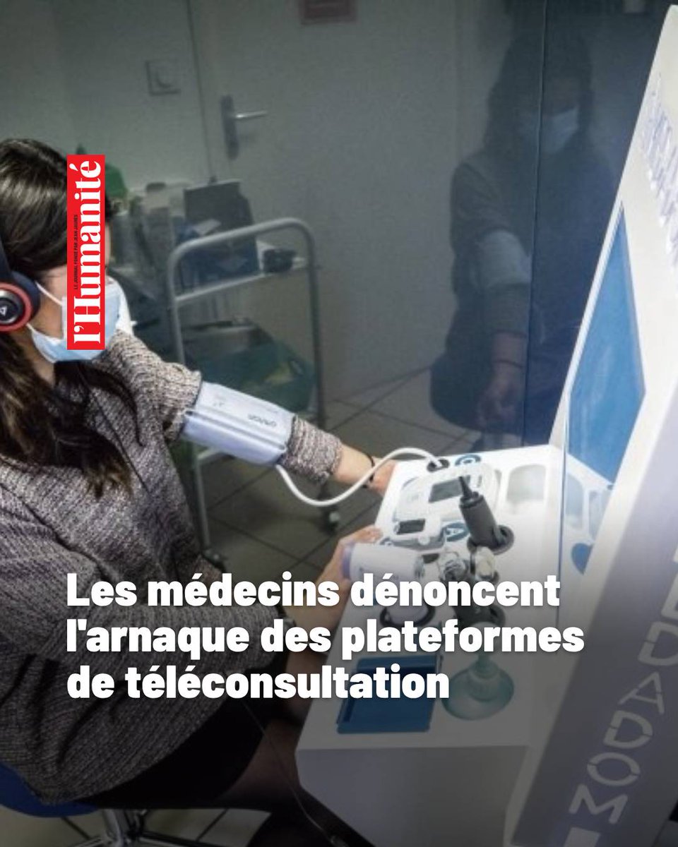 Le syndicat des médecins généralistes <a href="/MG_France/">MG FRANCE</a> dénonce le coût élevé et l’offre de soin « dégradé » des plateformes de téléconsultation, alors que des espaces dédiés doivent être déployés dans 300 gares d’ici 2028.
👉humanite.fr/societe/sante/…