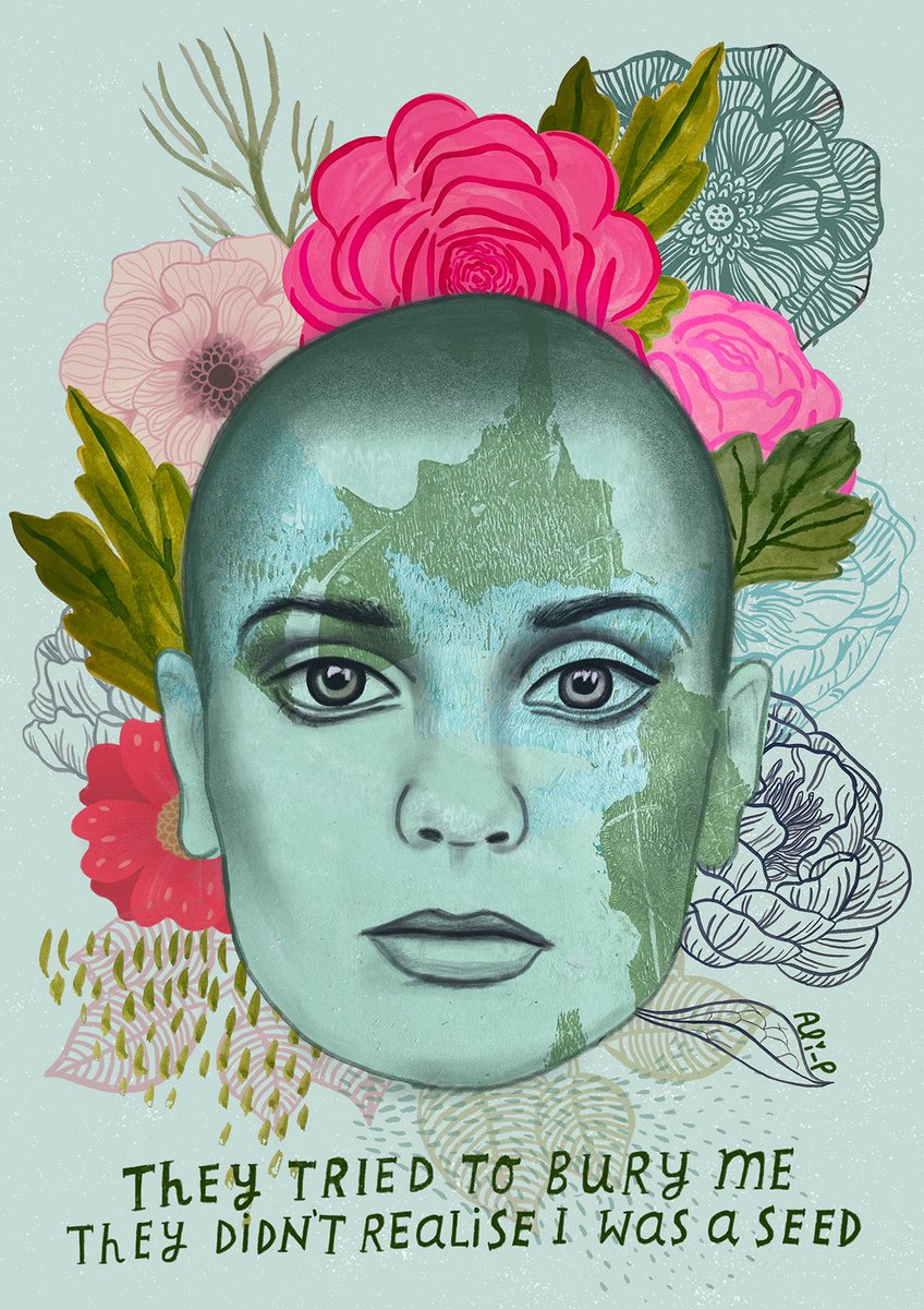 One of my portrait submissions for @maryannehobbs Art Is Everywhere I had to pay tribute to Sinéad O’Connor when she passed. An immensely courageous, talented and eloquent soul. She is still inspiring me to stay strong and stand up for the Truth. #artiseverywhere #6musicart