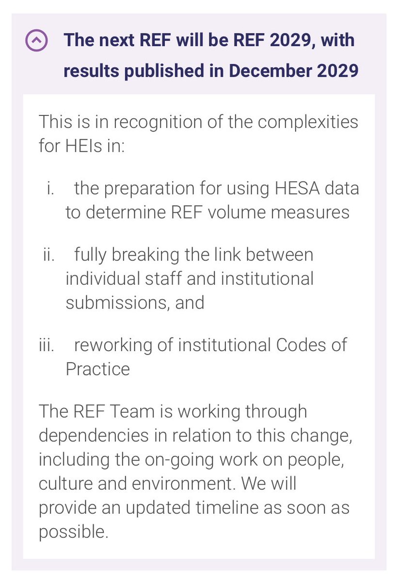 AstroMikeMerri's tweet image. We were promised that #REF2028 would be non-onerous in its implementation. Now they have they have decided to make it #REF2029 to fit in all the extra work required to implement it! (ref.ac.uk/news/update-on…)
