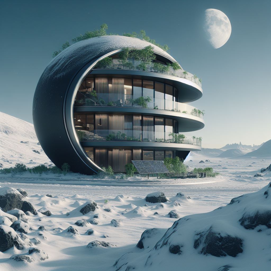 Experience the intersection of design and sustainability with our award-winning black eco-house on a snow planet. 

A testament to the future of eco-living.

 #EcoDesign #FuturisticLiving #SnowPlanet #aiartcommunity #AIArtworks #midjourney