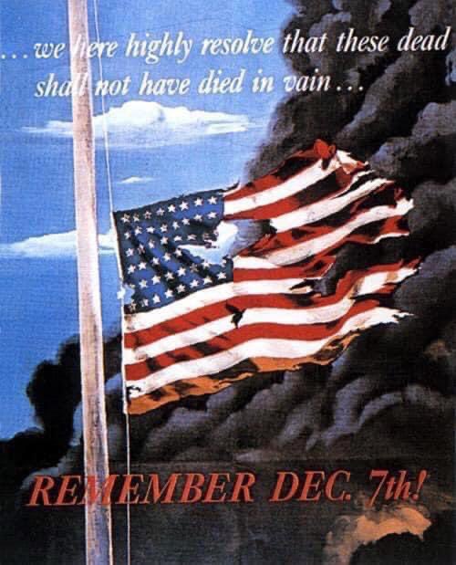 On this day, December 7, 1941, the USA was attacked at #PearlHarbor. Over 2,400 American lives were lost that infamous day. Let's take a moment today to remember & honor those that made the ultimate sacrifice defending our freedoms. May God bless the U.S.A.