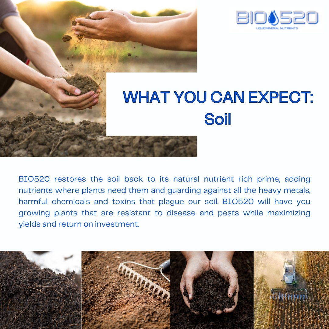 Transform your soil, transform your harvest! 🌱✨  Unleash the power of BIO520 for a greener, thriving garden. 🌾🔄 Visit our website now to know more about our product and see more of the before and after!🤝 bio520usa.com

 #BIO520 #GreenHarvest #SoilTransformation"