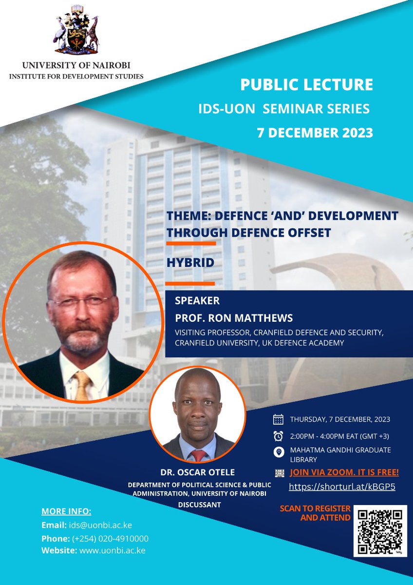 IDS_UONBI's tweet photo. Join us today at 2PM EAT as we discuss Defence 'and' Development Through Defence Offset.
#IDSResearchAgenda
#DefenceandDevelopment.

Registration Link: https://t.co/QWIgI5e2Kj https://t.co/B4u3y5rukJ