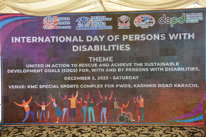 DisableWelfare's tweet photo. Governor @KamranTessoriPk and guests marked International Day of Persons with Disabilities at KMC Sport Complex, Karachi. Inclusive events, mock voting drill, and diverse participation made it a memorable celebration! #IDPD #KarachiCelebrates https://t.co/fDRSsXRUkG