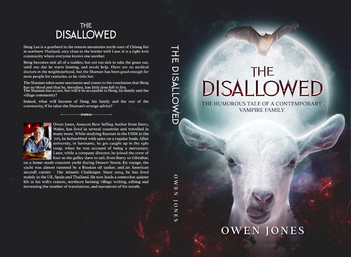 THE DISALLOWED is a #philsophical #vampire comedy set in Thailand. Heng is a goatherd & has started fainting. He visits the shaman, who tells him that he has no blood & so will soon die, unless he follows her strict regimen, but hat will his family think? bit.ly/Disallowed-Eng…