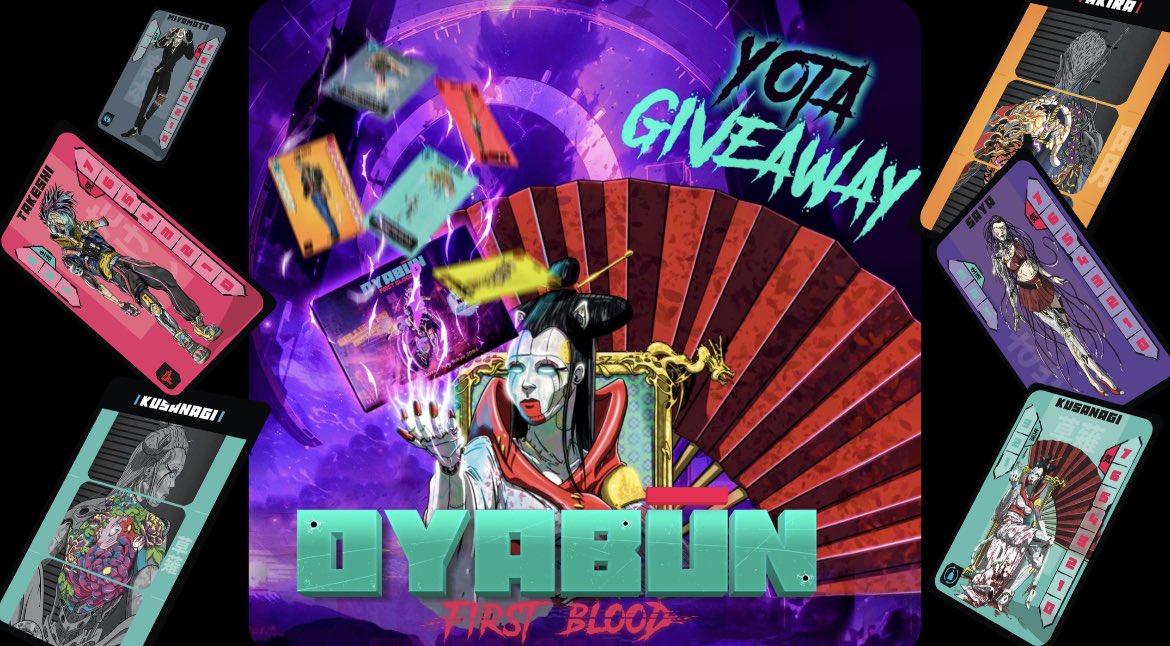 OyabunYota's tweet photo. 🎉 Exciting Giveaway Alert! 🎁 Win a premium "Oyabun First Blood" board game worth €89, featuring an exclusive NFT! 🎲 To enter:
1️⃣ Follow us on X and YouTube: https://t.co/nuEAlD6bSE
 
2️⃣ RT+❤️
3️⃣ Tag 3 friends !

🔥 Drawing in 5 days. Best of luck! 🍀 #Giveaway  @OyabunGame https://t.co/pYWpwMBc3A
