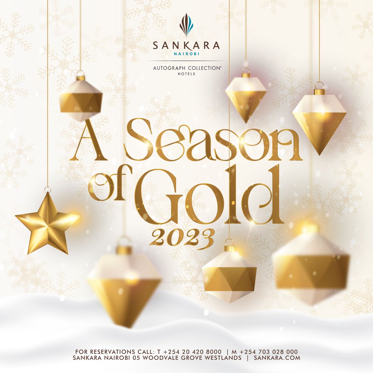 SankaraNairobi's tweet photo. Look out for our Festive specials as we step into ✨️A Season of Gold 2023✨️
From Christmas Brunch to New Years Eve extravaganza, this will be the best Season yet! 🤩🙌🏾

Call 0703 028000 and book your place at the earliest!

#SankaraNairobi
#ExactlyLikeNothingElse https://t.co/gjVMXidKSM