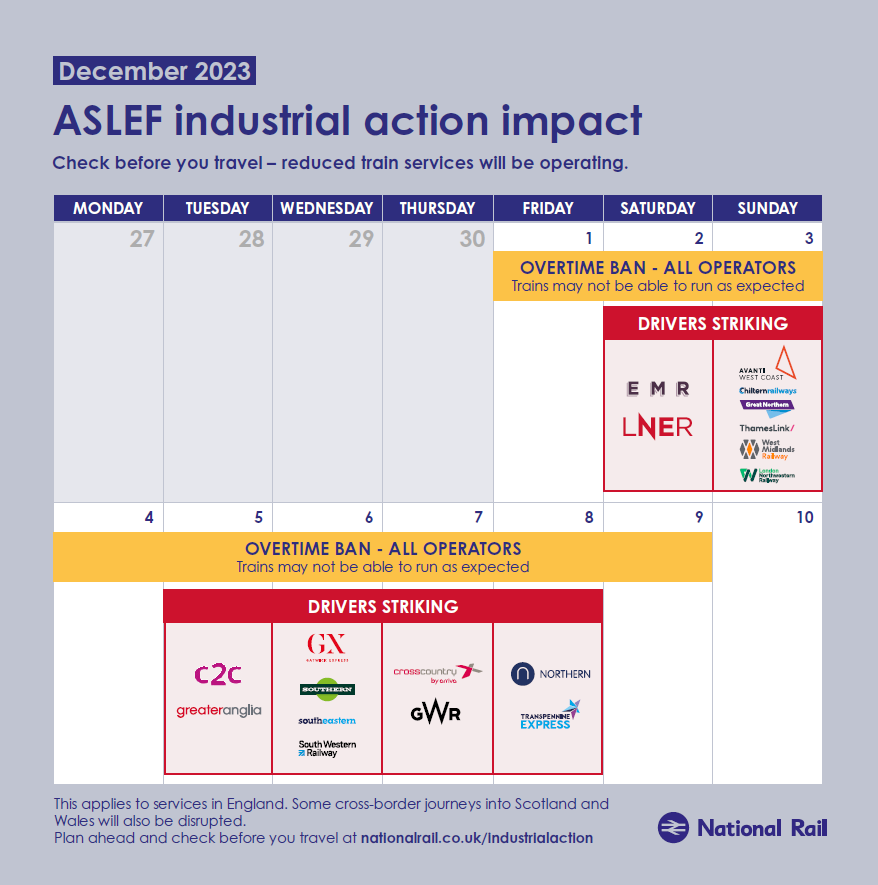 ❓ Travelling this week? ⚠️ Due to industrial action by the ASLEF union, there are reduced services on many parts of the railway and no @CrossCountryUK trains running today (Thursday) 📲 Please plan your journey @nationalrailenq 👉 nationalrail.co.uk/industrialacti…