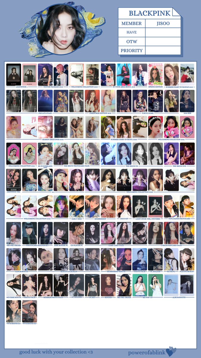BLACKPINK template photocard Member: Jisoo, Jennie, Rosé , Lisa