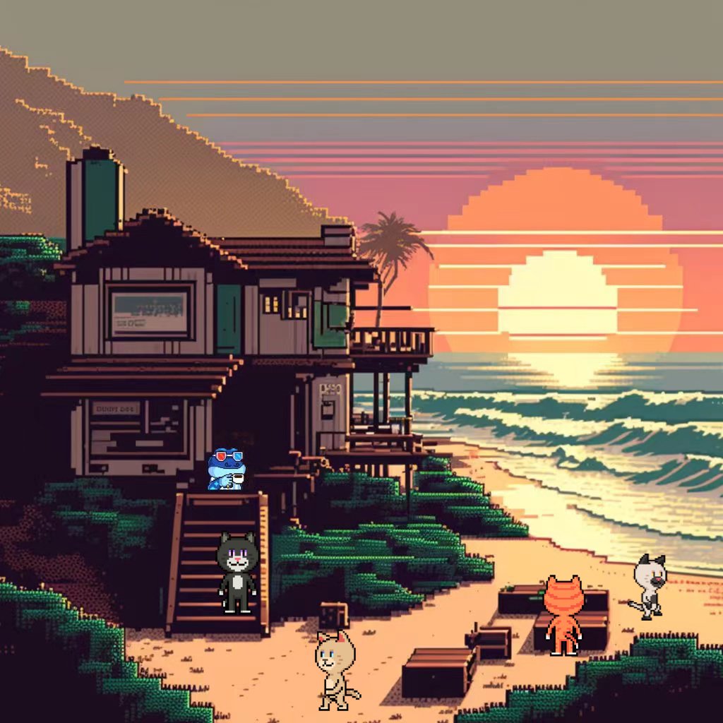 落日余晖 我和你 #Mfpurrs #bitcoinfrogs