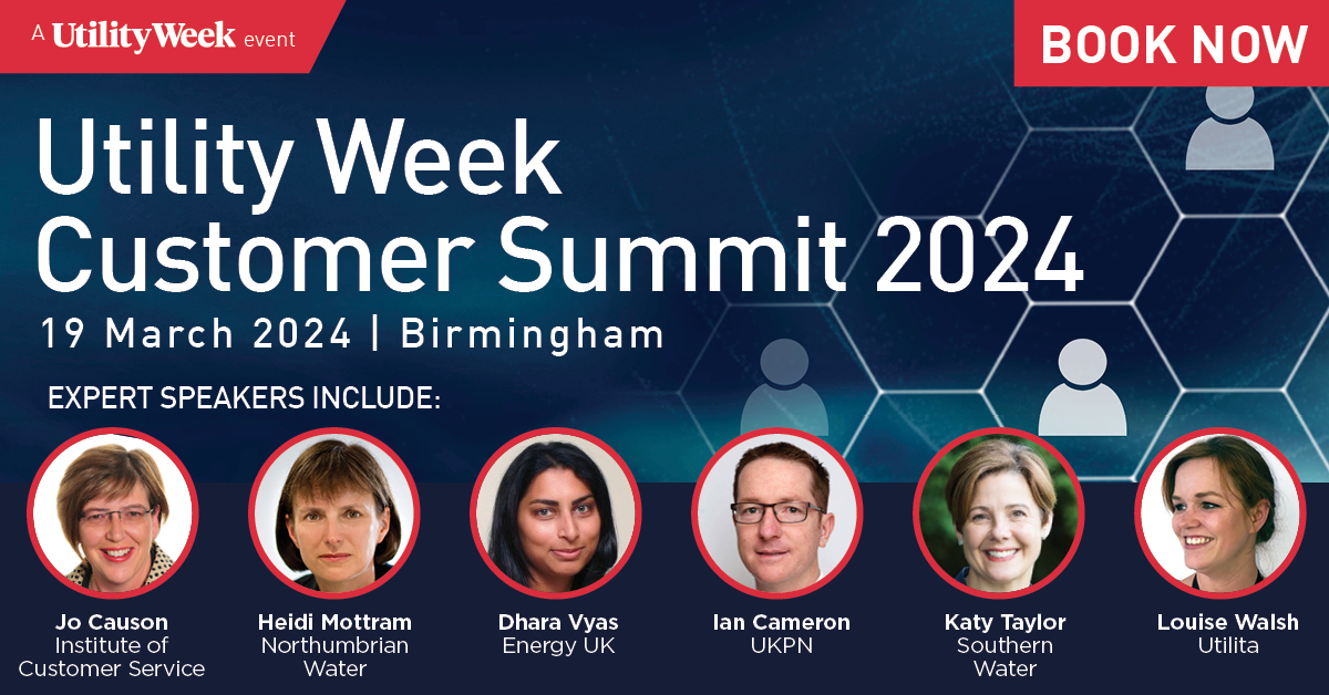 UtilityWeek's tweet image. Join Ofwat, National Grid, Northumbrian Water, British Gas, Southern Water and more at the 2024 Customer Summit, 19 March bit.ly/3ueSTf1 #CustomerSummit