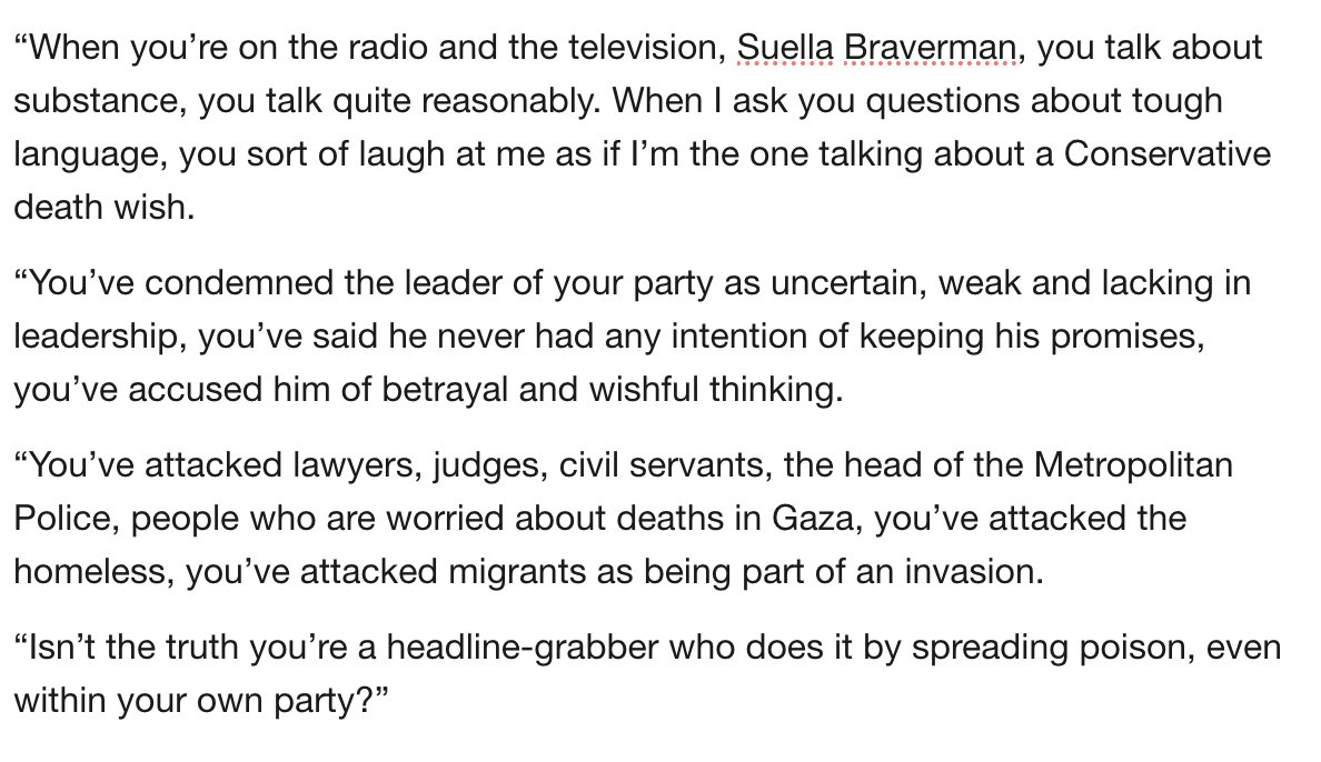 That Nick Robinson monologue to Suella Braverman was quite something ...