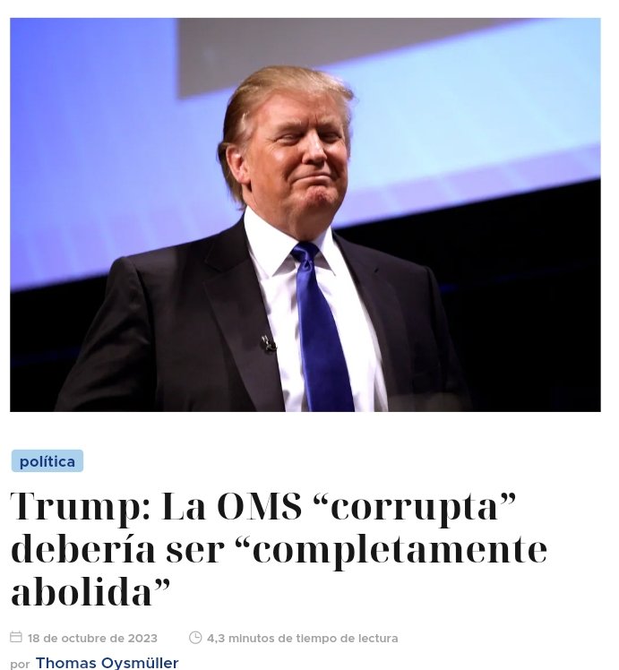Que sea un hecho....abolir ya la OMS