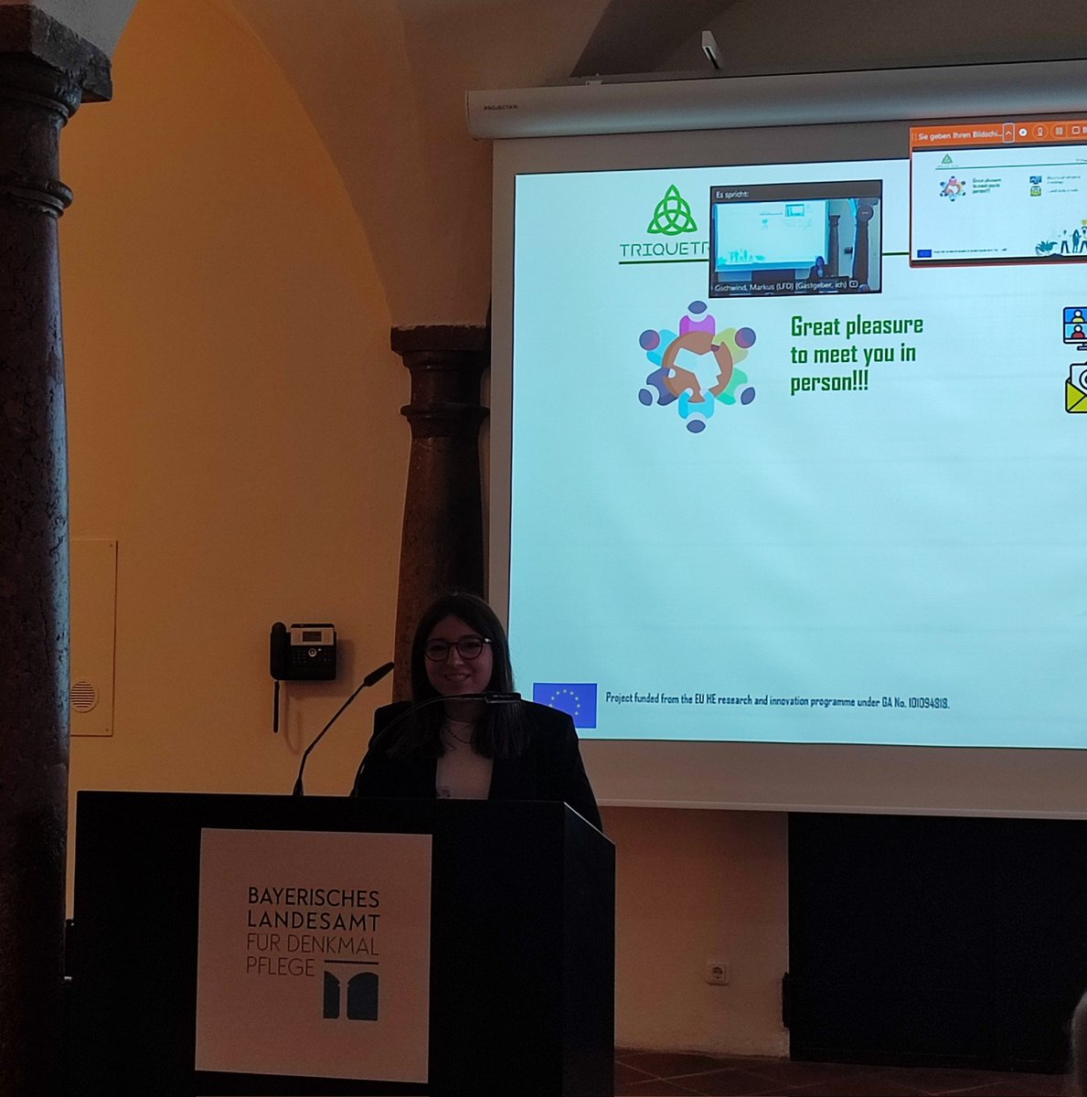 TRIQUETRA_Proj's tweet photo. The Stela Verykokou from NTUA now is presenting. 

#Thread No.3 

#CulturalHeritage #2ndPlenary https://t.co/OXANVIAMe0