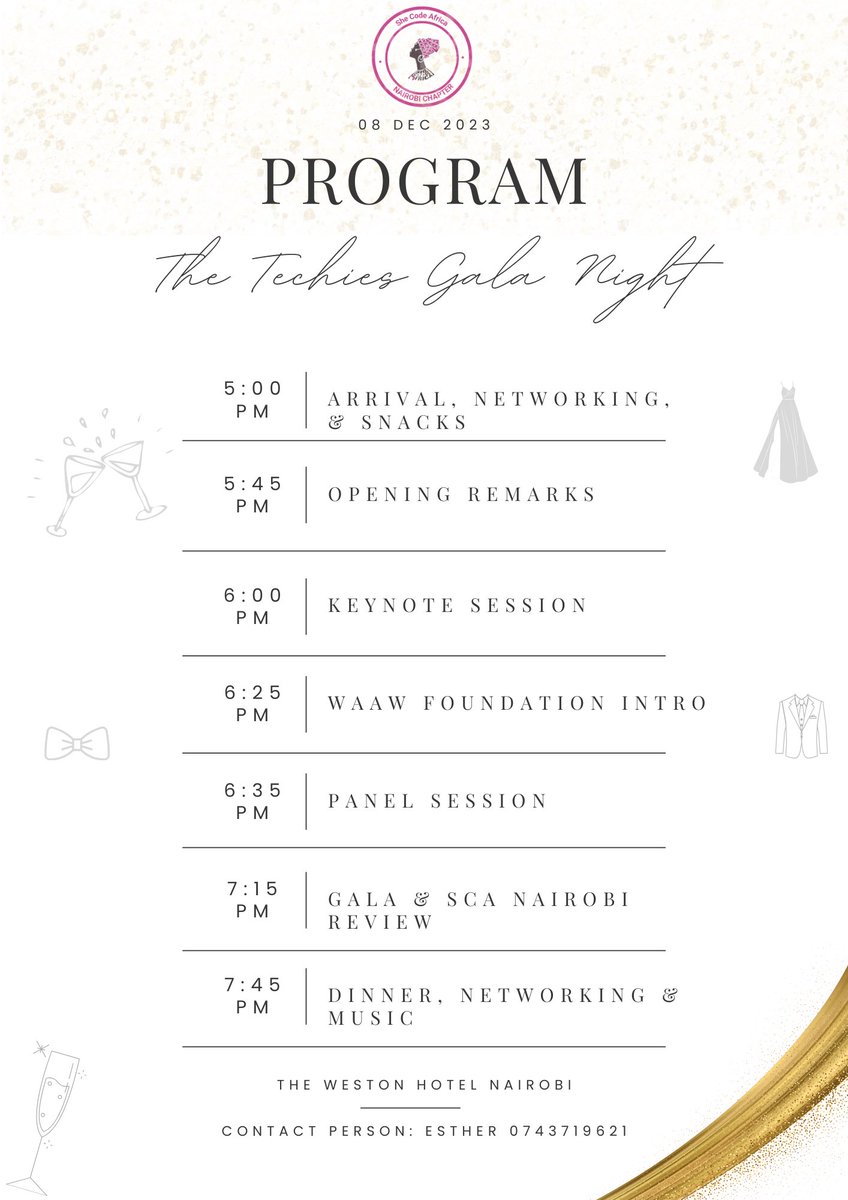 The Gala Night is Finally Here!! See You at the <a href="/SCAnairobi/">She Code Africa-Nairobi</a> TechiesGalaNight!