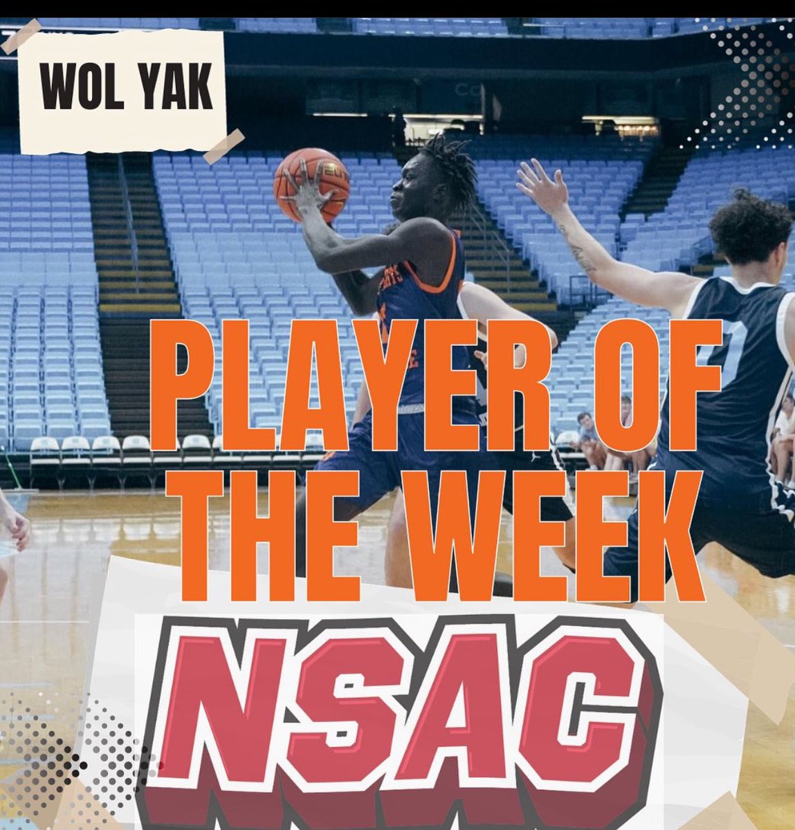 Congrats to Wol Yak for being named <a href="/NewSouthAthlet1/">New South Athletic Conference</a> Player of the Week this past week.