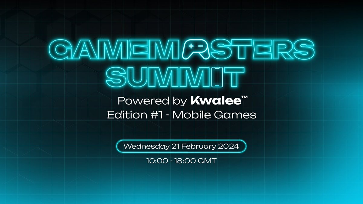 kwalee's tweet image. Exciting News! 🚀 Save the date for the first-ever #GamemastersSummit, powered by Kwalee, on February 21st 2024.

With mobile game experts and industry professionals participating, the free online conference will be packed with two tracks of exclusive mobile #gamedev insights!