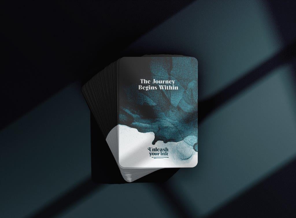 hyperstarter's tweet image. The Unleash Your Ink Journal cards are a deck of 40 cards with curated prompts.  Overfunded in a couple hours, grab a set right now on Kickstarter! hprs.co/journalcards #creativejournaling #notebook #journaladdict #creativejournal #journalideas #retweet #earlybirds #rt