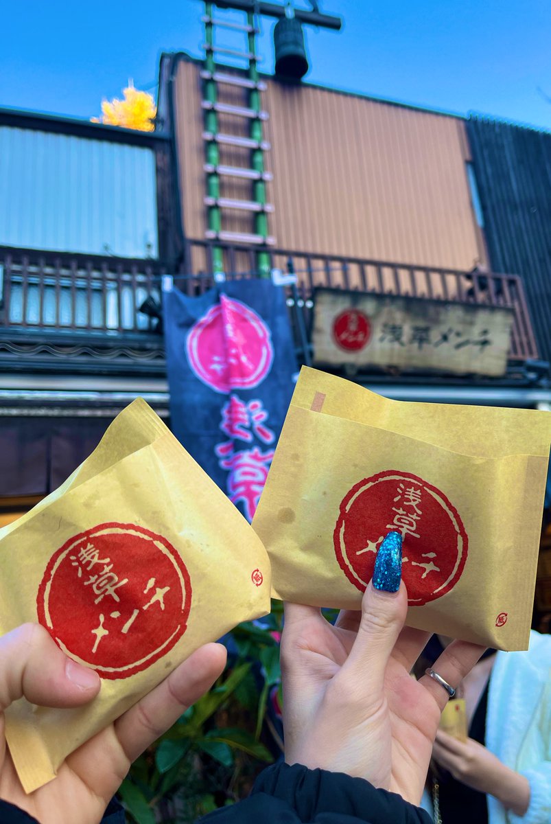 suke0325maru's tweet photo. 浅草食べ歩き〜🐾💭💗 https://t.co/7QDhuA0Miq