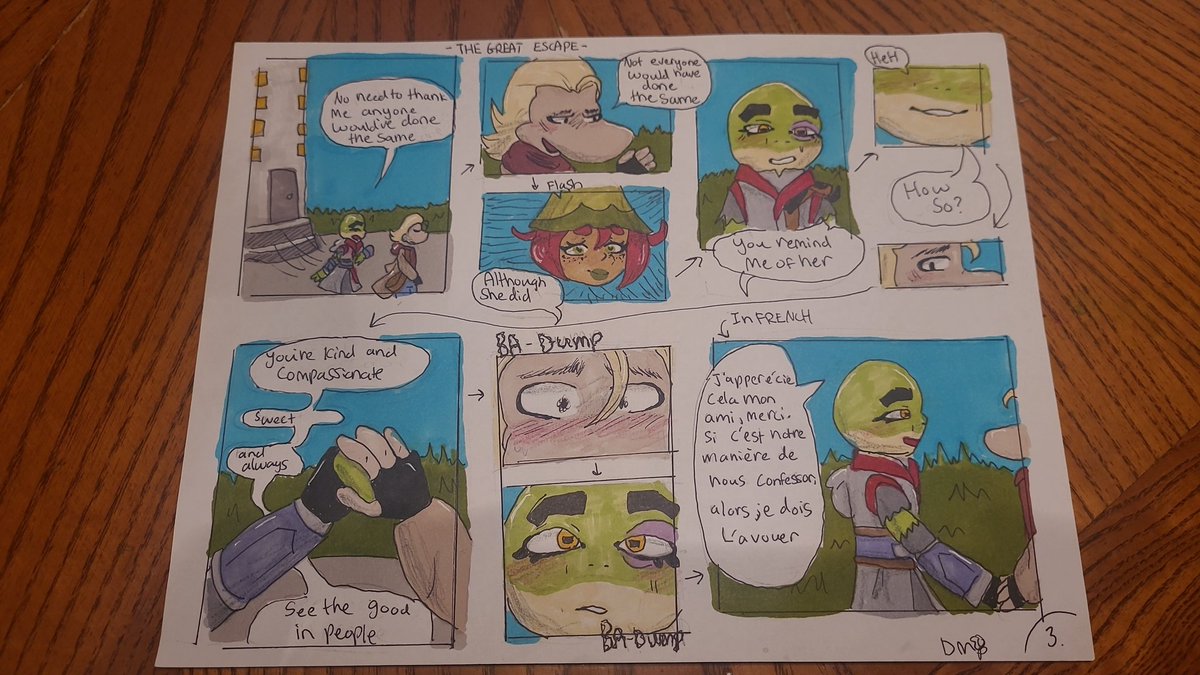 toxic_s170's tweet photo. Here is the comic! I hope y'all like it cause I put time and effort into it- my wrist hurt after! (Also they so cute-) #CaptainLaserhawk #CaptainLaserhawkABloodDragonRemix #raybull #rayman #ramon #bullfrog #art https://t.co/r95qbw6bJX