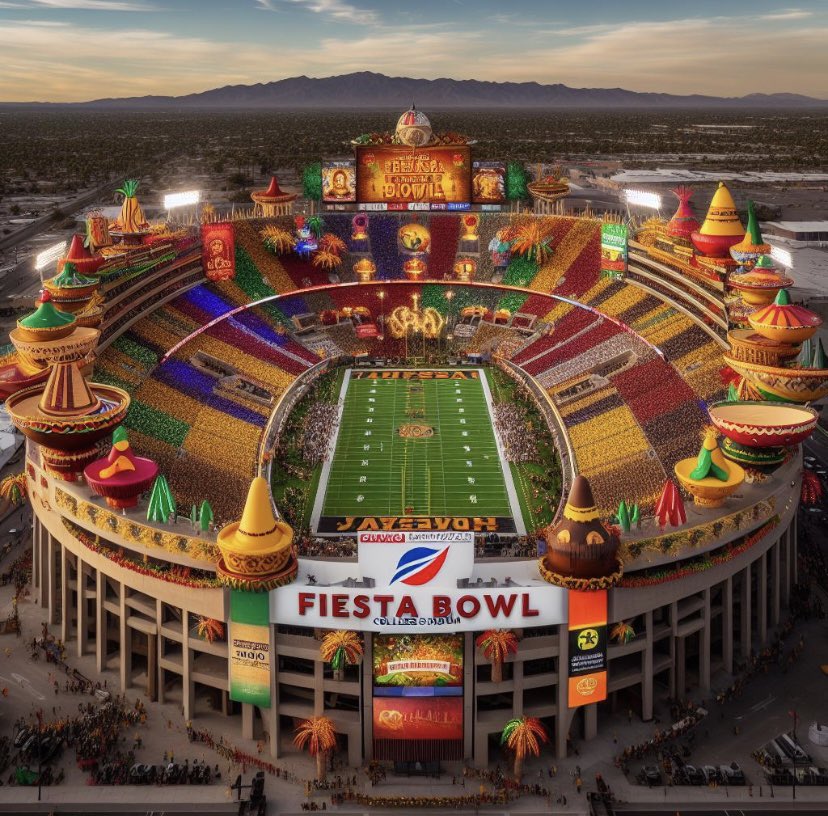 HobiMarketplace's tweet photo. AI Generated images of the New Years 6 bowl game stadiums (1/1) https://t.co/MLHcEkWr73