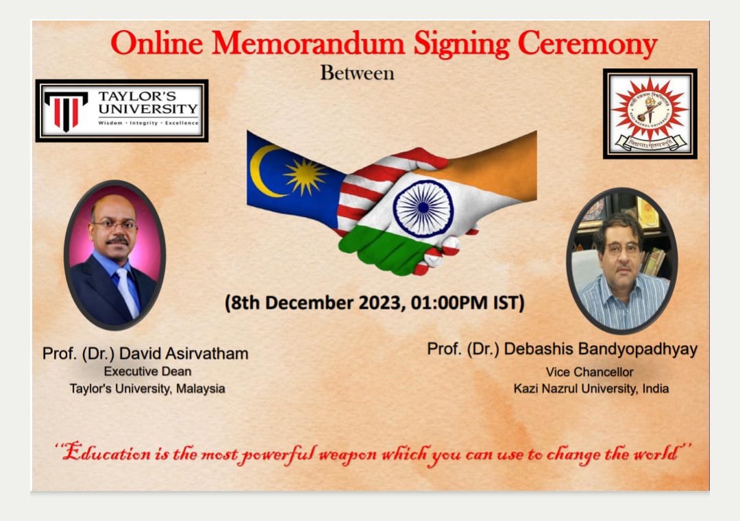 KNU_Asn's tweet photo. Online Memorandum Signing Ceremony between @TaylorsUni and @KNU_Asn 
#TaylorsUniversity
#KNU https://t.co/LwwHutaG3T