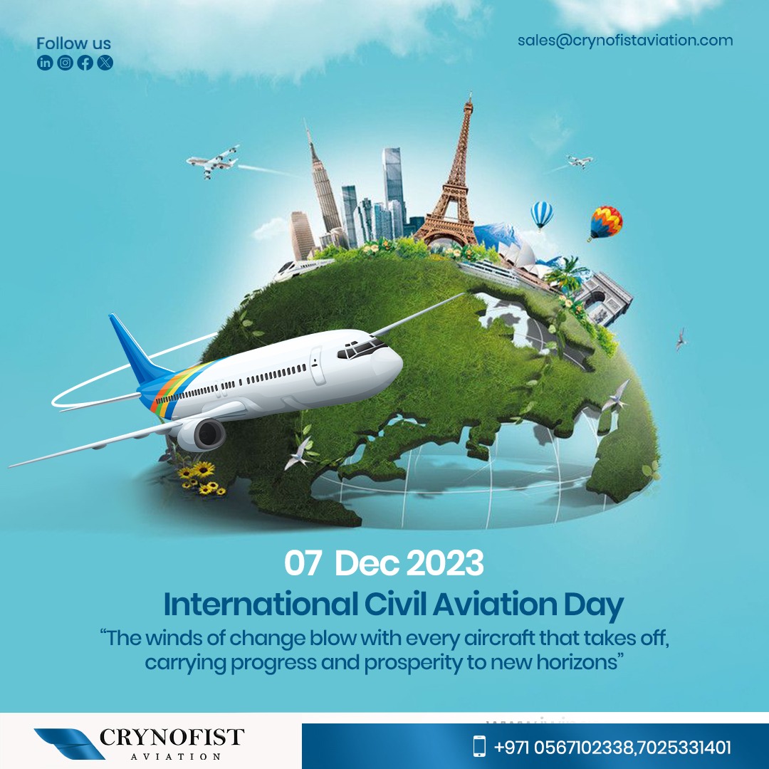 International civil aviation day
The winds of change blow with every aircraft that takes off, carrying progress and prosperity to new horizons
Crynofist aviation
.
.
.
.
.
.

#ICAD2023 #AviationCelebration #SkyHighAchievements #CrynofistAviation #GlobalConnectivity