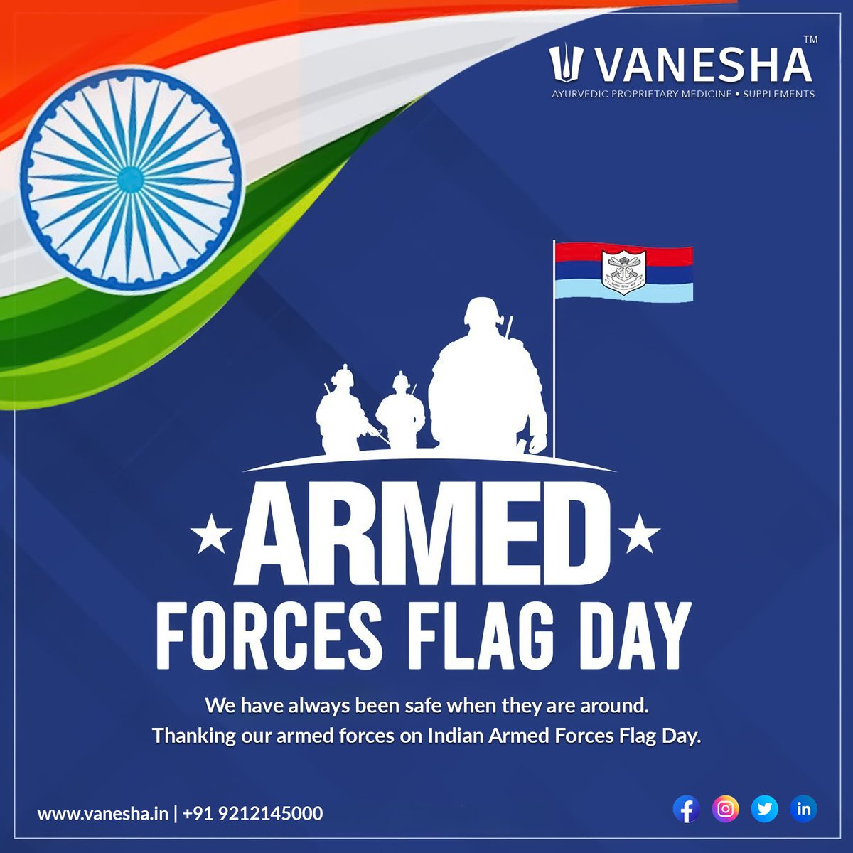 On this special day, let's stand united in honoring the men and women in uniform who protect our freedom with unwavering courage. 🇮🇳❤ 

#Sandtankfoundation #ArmedForcesFlagDay #SaluteOurHeroes #FlagDaySupport #ArmedForcesAppreciation #FlagDay2023 #MilitaryPride