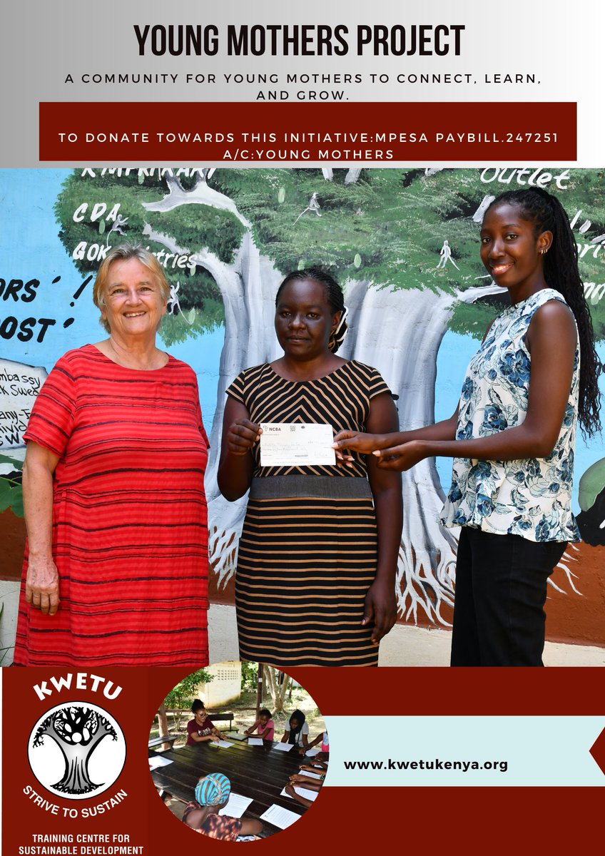 Kwetu just got a 1300 Euro donation from Friends of Kwetu-Germany (FKG) for our Young Mothers Project training. You can help too! Your donation, big or small, goes straight to supporting YMP.
Click the link to donate and make a difference!
chuffed.org/project/young-…
#youngmoms