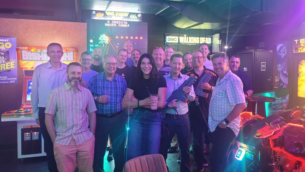 RedPiranhaSec's tweet photo. Last night, the Perth chapter of @SMBITProANZ came together over pizza, drinks, & arcade games.
A great way to unwind after a very busy year!
We love catching up with the SMBIT group and looking forward to reconnecting in the New Year!
#SMBiTProfessionals #Cybersecurity https://t.co/OpK7xL6qKD