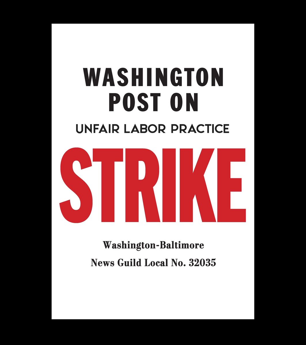 Our 24-hour strike has begun. For the first time in 50 years, @washingtonpost workers are walking off the job because our company is refusing to bargain in good faith and breaking the law.