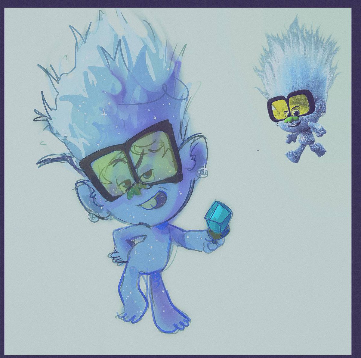 One of my favorite #trolls hehe :3 #TrollsBandTogether #tinydiamond #trollsfanart anyways gn