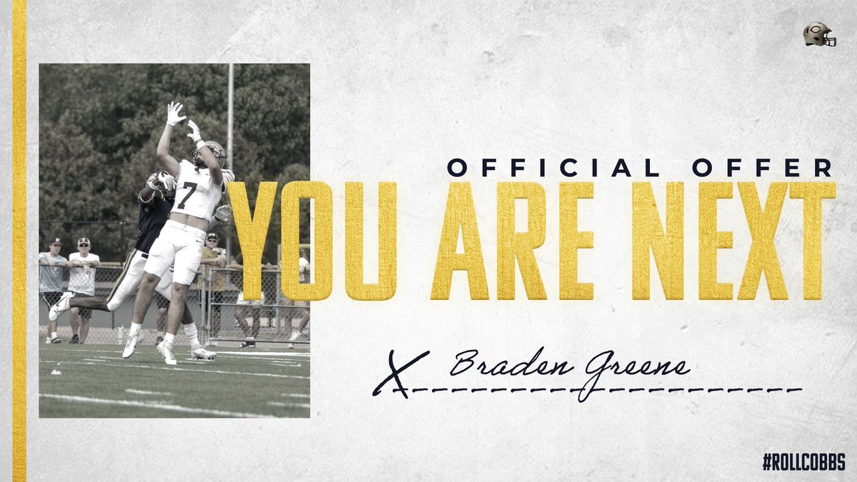 Braden Greene (@braden_greene3) on Twitter photo After meeting with <a href="/KCBakk31/">Kyle Bakken</a> I’m honored that he offered me the opportunity to continue playing football at the collegiate level. Thanks for believing in my abilities. <a href="/CasteelFootball/">Casteel Football</a> <a href="/CoachNewcombe/">Bobby Newcombe</a> <a href="/Cobber_Football/">Cobber Football</a> After meeting with <a href="/KCBakk31/">Kyle Bakken</a> I’m honored that he offered me the opportunity to continue playing football at the collegiate level. Thanks for believing in my abilities. <a href="/CasteelFootball/">Casteel Football</a> <a href="/CoachNewcombe/">Bobby Newcombe</a> <a href="/Cobber_Football/">Cobber Football</a>