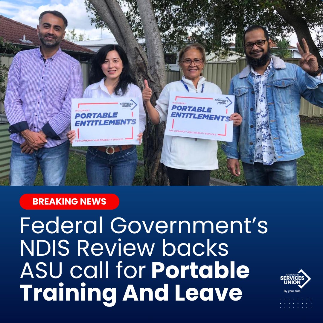 ASUnion's tweet photo. In addition to portable training and leave, our calls to the Government for pricing and payments that reflect the true cost of delivery and investment in mental health and psychosocial supports have also been heard. https://t.co/OPlEbTj2c5