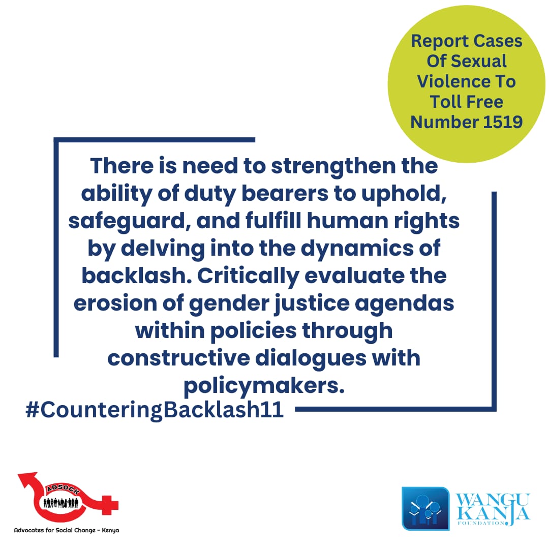 Ubuntu_Space's tweet photo. There is need to strengthen the ability of duty bearers to uphold safeguard and fulfill human rights by delving into the dynamics of backlash
#CounteringBacklash11 https://t.co/Jqevu640bp